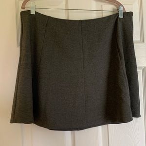 Gray A-Line Mini Skirt